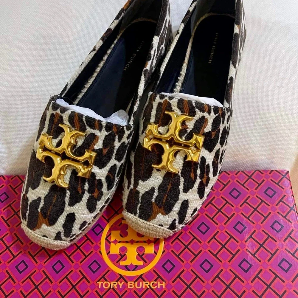 New w/tag Tory Burch Eleanor Espadrille Jacquard Velvet  Size 8.5 - Picture 4 of 6